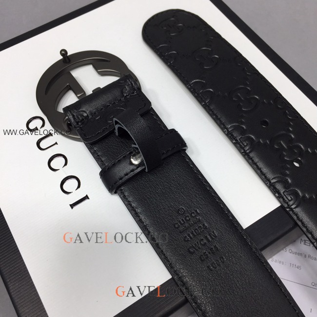 Gucci Classic Monogram Belt Original Leather GG Buckle